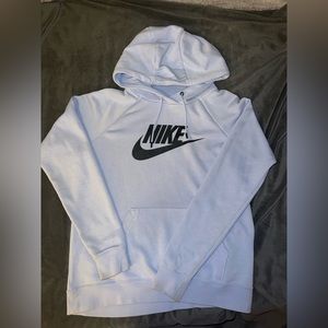 Lavender Nike hoodie; grey Nike zip up